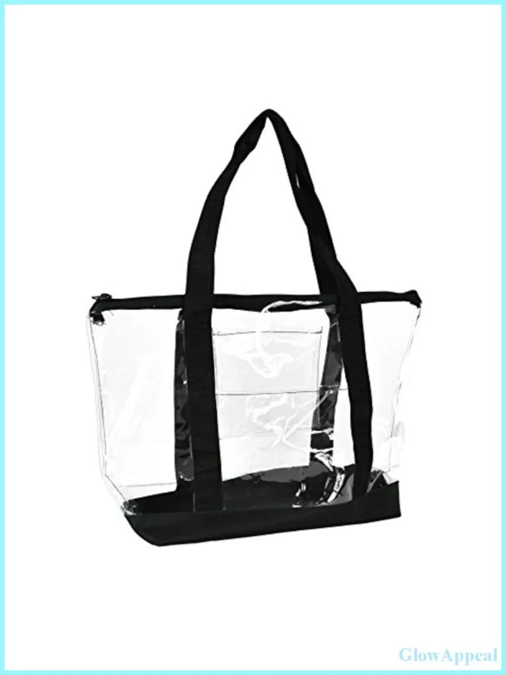 Clear PVC Tote Shoulder Bag Work Shopping Handbag Security Bag Women's